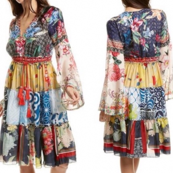 Johnny Was silk Dunas dress NWT - Picture 13 of 16